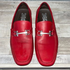 Salvatore Ferragamo Men’s Red Loafers